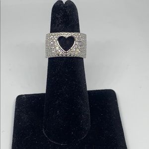 NEW! 925 Silver Heart Ring Bling Drip Stunning